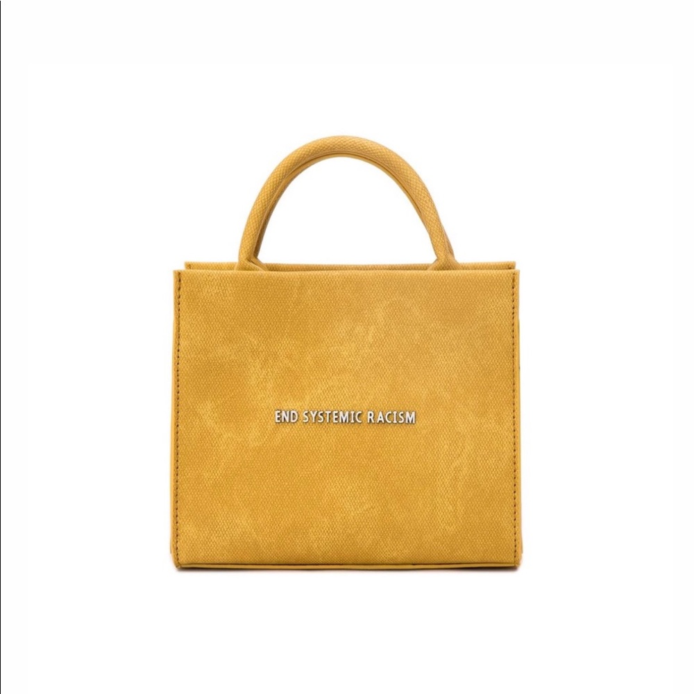 NWT Brandon Blackwood ESR Tote Yellow Denim